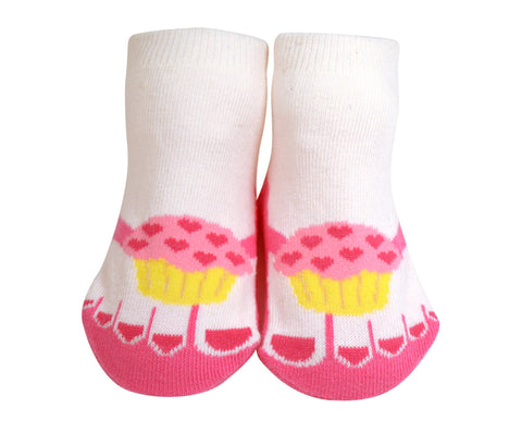 Cupcake Flip Flop with Hearts